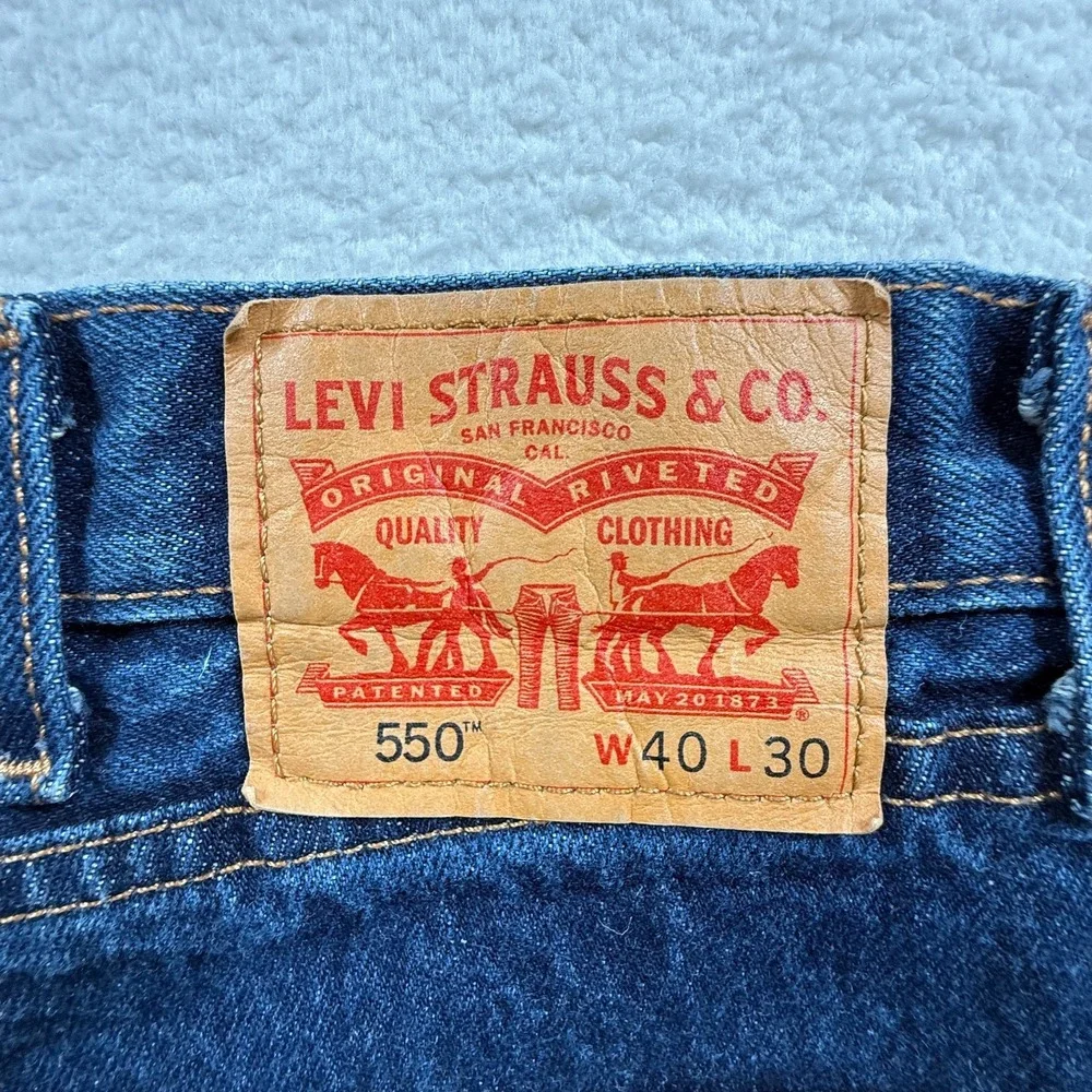 Levi's 550 Jeans Mens 40x30 Blue Denim‎ All Day Comfort Relaxed Fit Straight Leg